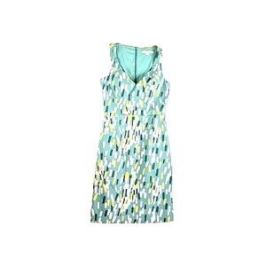 BODEN Women's Sheath Dress Green Confetti Print US 2 Knee Length Sleeveless